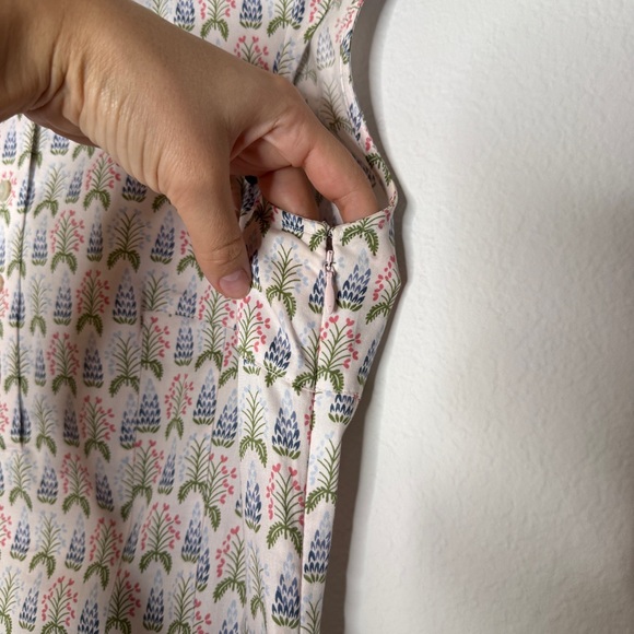 Brooks Brothers Multicolor Botanical Cotton Fit And Flare Midi Dress Size 8 - Picture 5 of 9